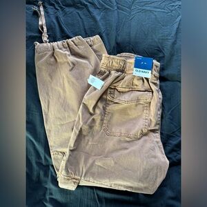 Old navy khaki high-rise cargo pants size S